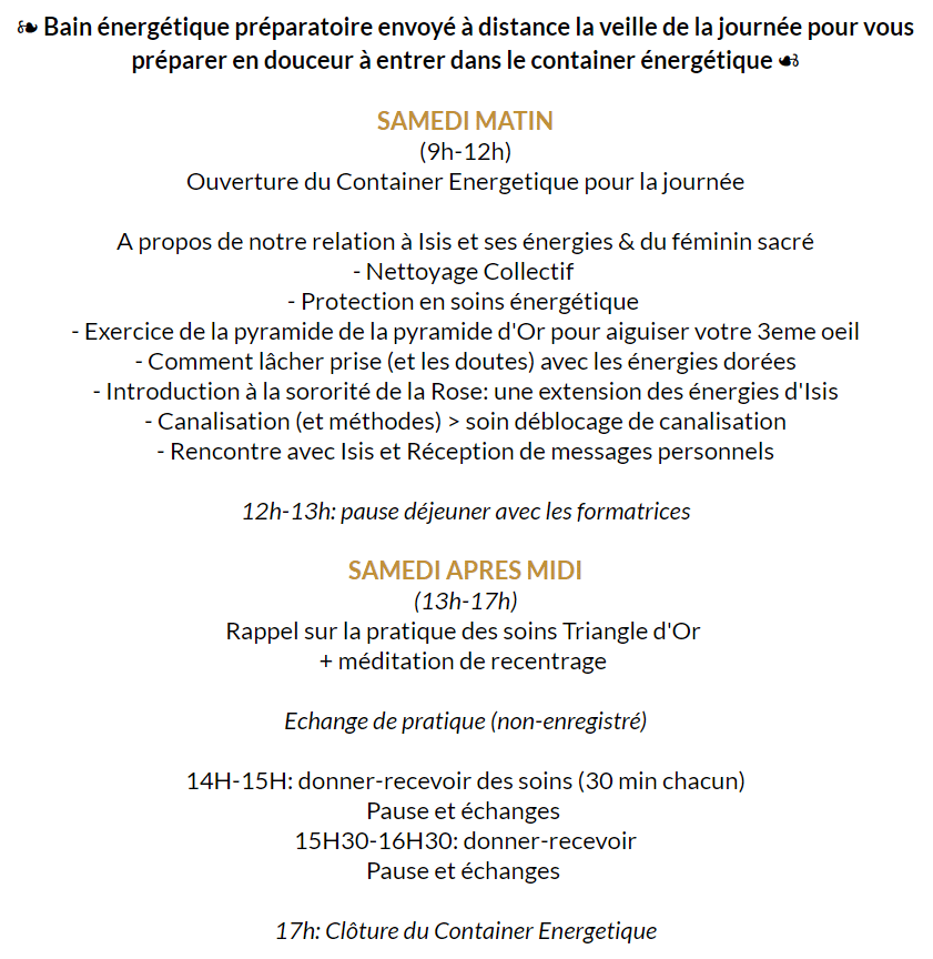 Programme de la Journée